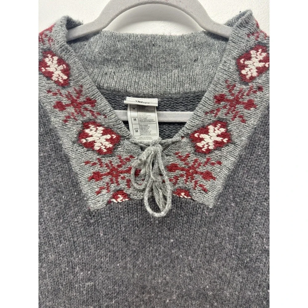 Vtg Women's Disney Winnie The Pooh Winter Christmas Snowflake Sweater Medium #46